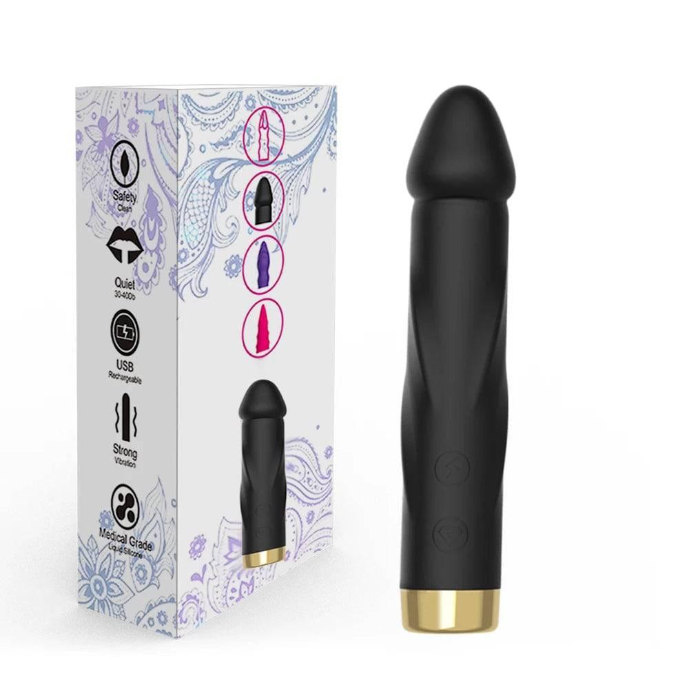 10-Mode Realistic Silicone Dildo Vibrator - Passion Pulse Adult