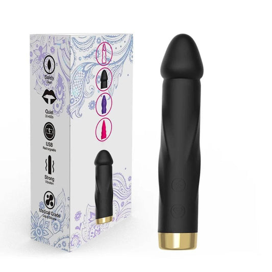 10-Mode Realistic Silicone Dildo Vibrator - Passion Pulse Adult
