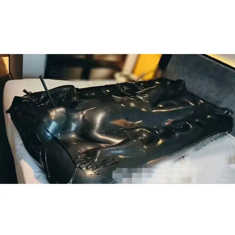 Premium Latex Vacuum Bed for Fetish Bondage Play - Inflatable Mattress Sleep Sack Body Bag for Couples and Advanced BDSM Enthusiasts - Passion Pulse Adult