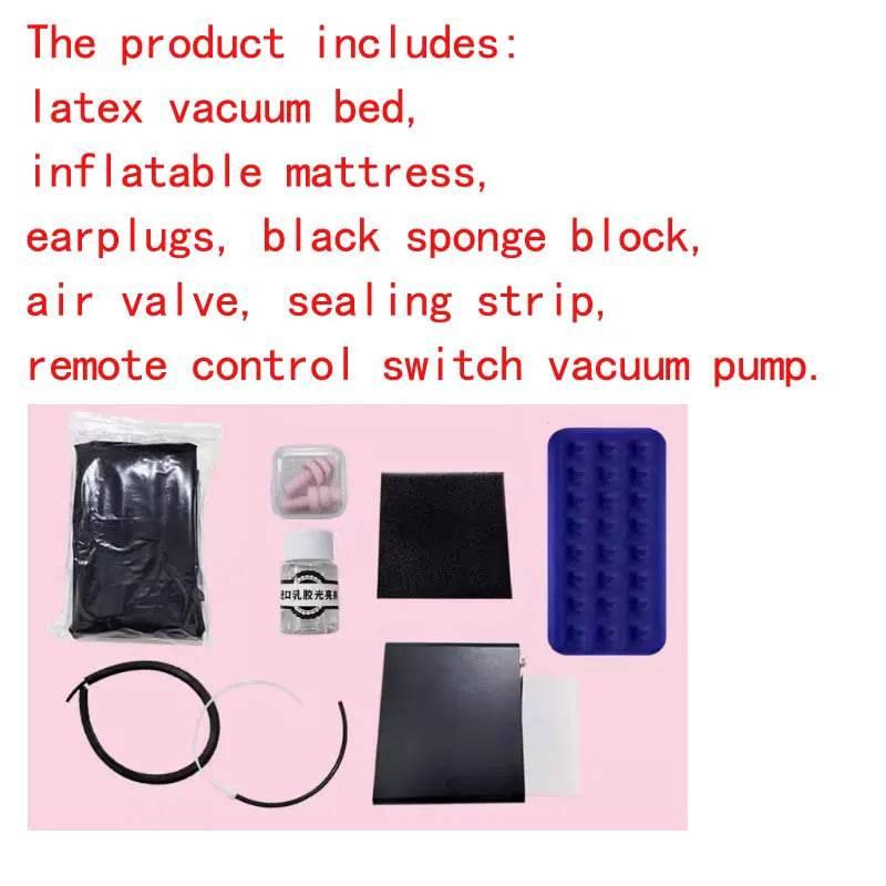 Premium Latex Vacuum Bed for Fetish Bondage Play - Inflatable Mattress Sleep Sack Body Bag for Couples and Advanced BDSM Enthusiasts - Passion Pulse Adult