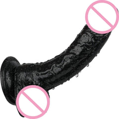 7-Inch Realistic Dildo with Suction Cup – Flexible Curved Shaft & Balls for G-Spot and Anal Play - Passion Pulse Adult