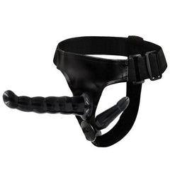 Double Penis Realistic Dildo Vibrator: Ultra Elastic Strap-On Harness for Women - Adult Sex Toy for Lesbians - Passion Pulse Adult