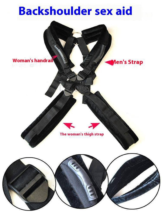 Double Shoulder Strap Assisted Swing Bondage Straps - Passion Pulse Adult
