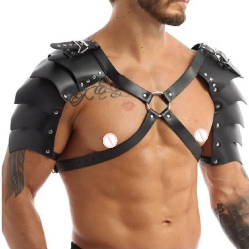 EagleKu Men’s BDSM Shoulder Harness | Sexy Leather Body Cage Strap for Fetish and Puppy Play - Passion Pulse Adult
