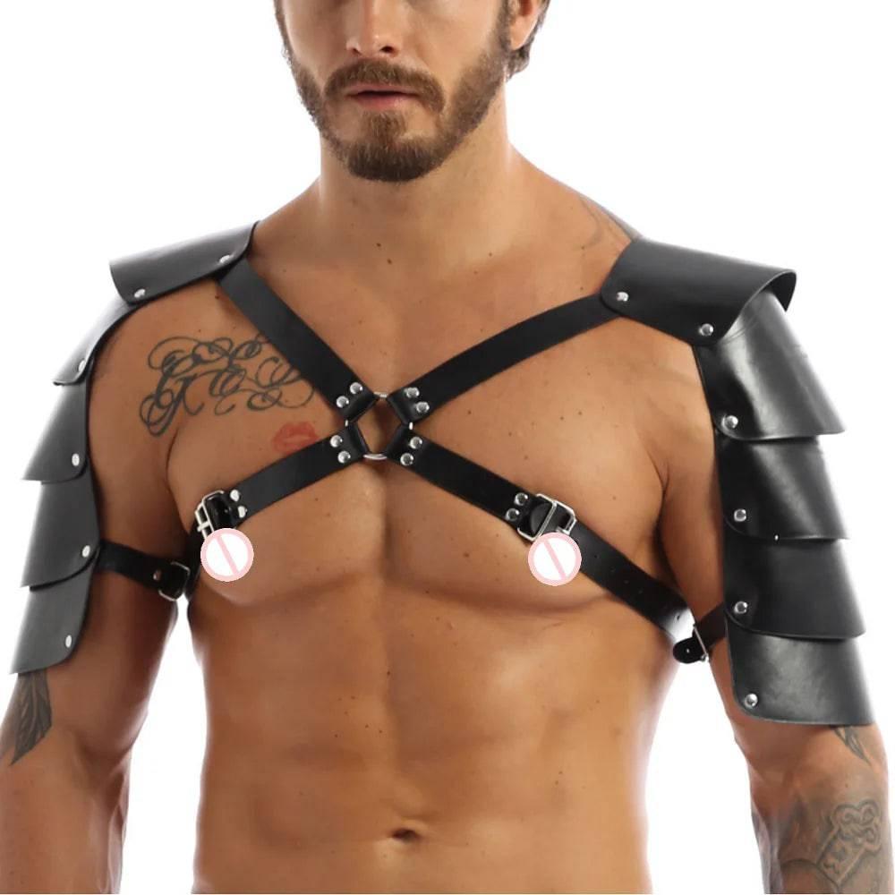 EagleKu Men’s BDSM Shoulder Harness | Sexy Leather Body Cage Strap for Fetish and Puppy Play - Passion Pulse Adult