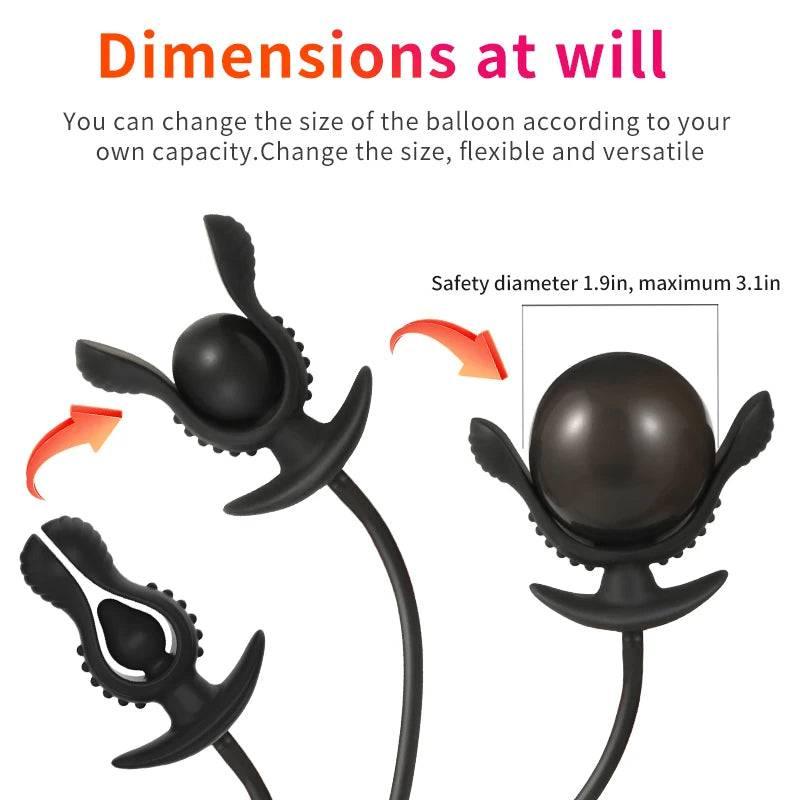 InflataMax - Adjustable Inflatable Plug with Pump - Passion Pulse Adult