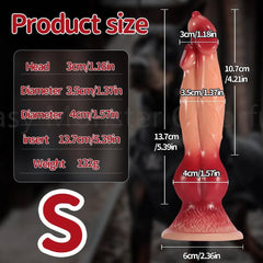 Colorful Dog Knot Dildo - Fantasy Wolf-Inspired Design for Couples - Passion Pulse Adult