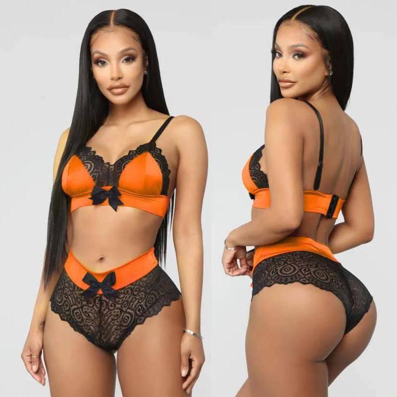Sexy lingerie three point underwear lace bra lace suspenders - Passion Pulse Adult
