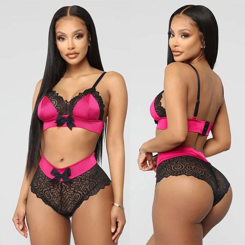 Sexy lingerie three point underwear lace bra lace suspenders - Passion Pulse Adult