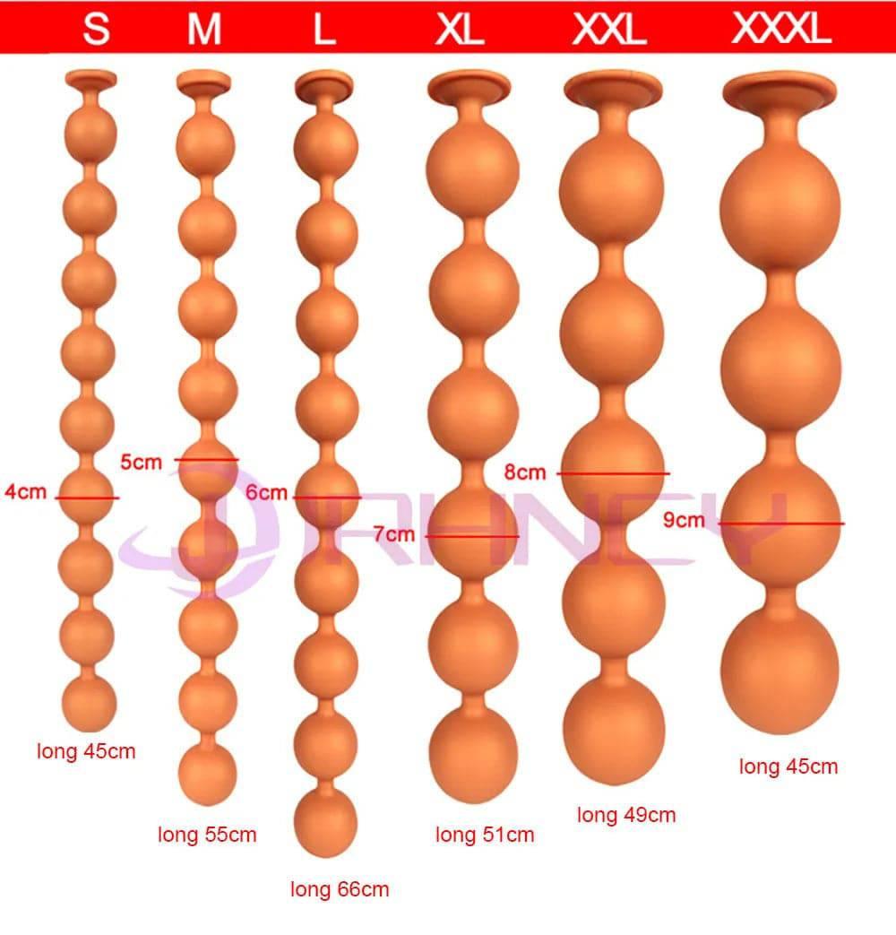 BubbleFlex Beads - 9-Ball Silicone Anal Expander - Passion Pulse Adult