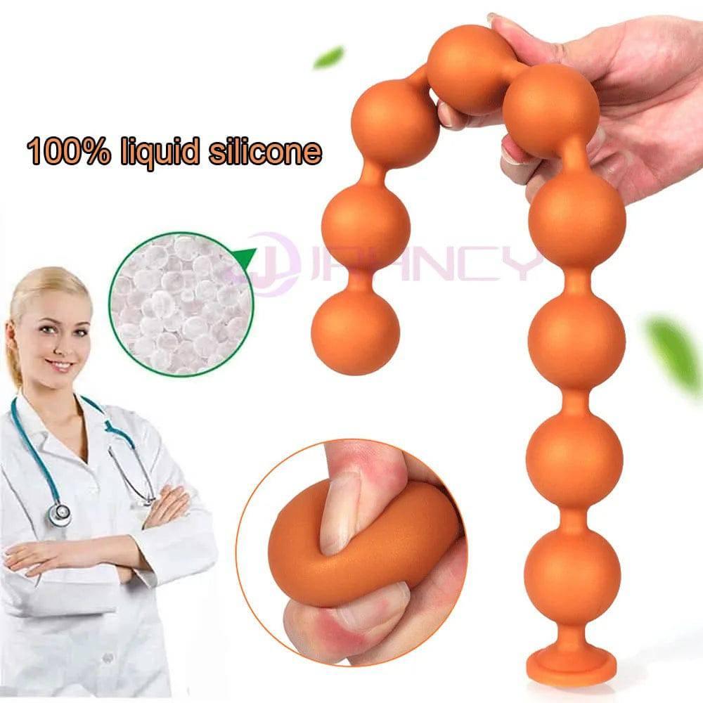 BubbleFlex Beads - 9-Ball Silicone Anal Expander - Passion Pulse Adult