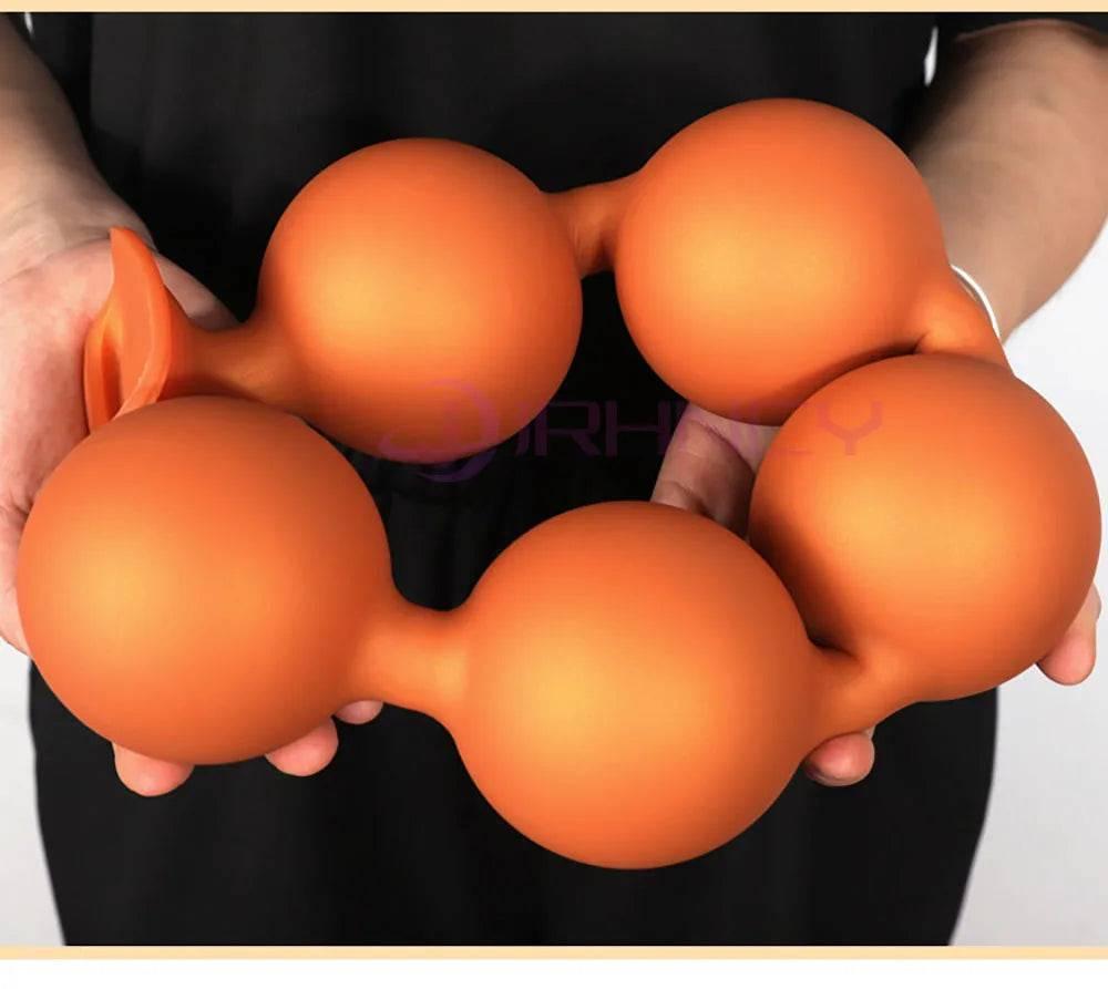 BubbleFlex Beads - 9-Ball Silicone Anal Expander - Passion Pulse Adult