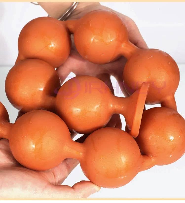 BubbleFlex Beads - 9-Ball Silicone Anal Expander - Passion Pulse Adult