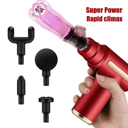 Portable Automatic Dildo Vibrator – Multi-Speed Fascial Massage Gun for Enhanced Pleasure - Passion Pulse Adult