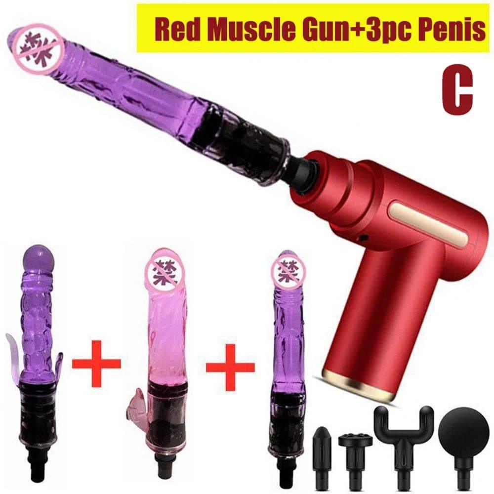Portable Automatic Dildo Vibrator – Multi-Speed Fascial Massage Gun for Enhanced Pleasure - Passion Pulse Adult