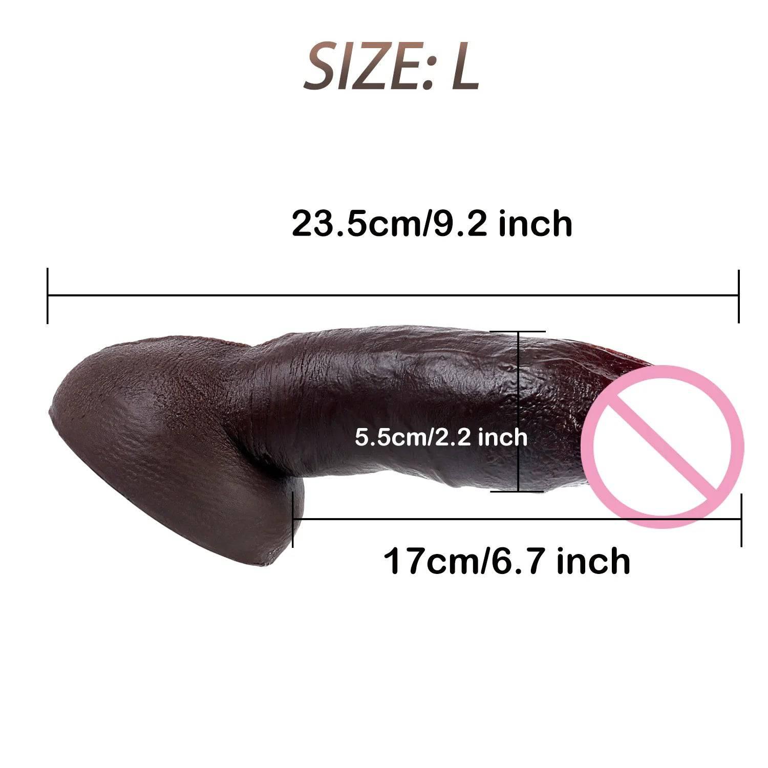 Realistic Silicone Dildo with Suction Cup - Soft & Flexible Adult Toy - Passion Pulse Adult