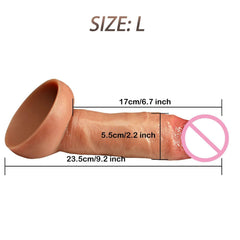 Realistic Silicone Dildo with Suction Cup - Soft & Flexible Adult Toy - Passion Pulse Adult