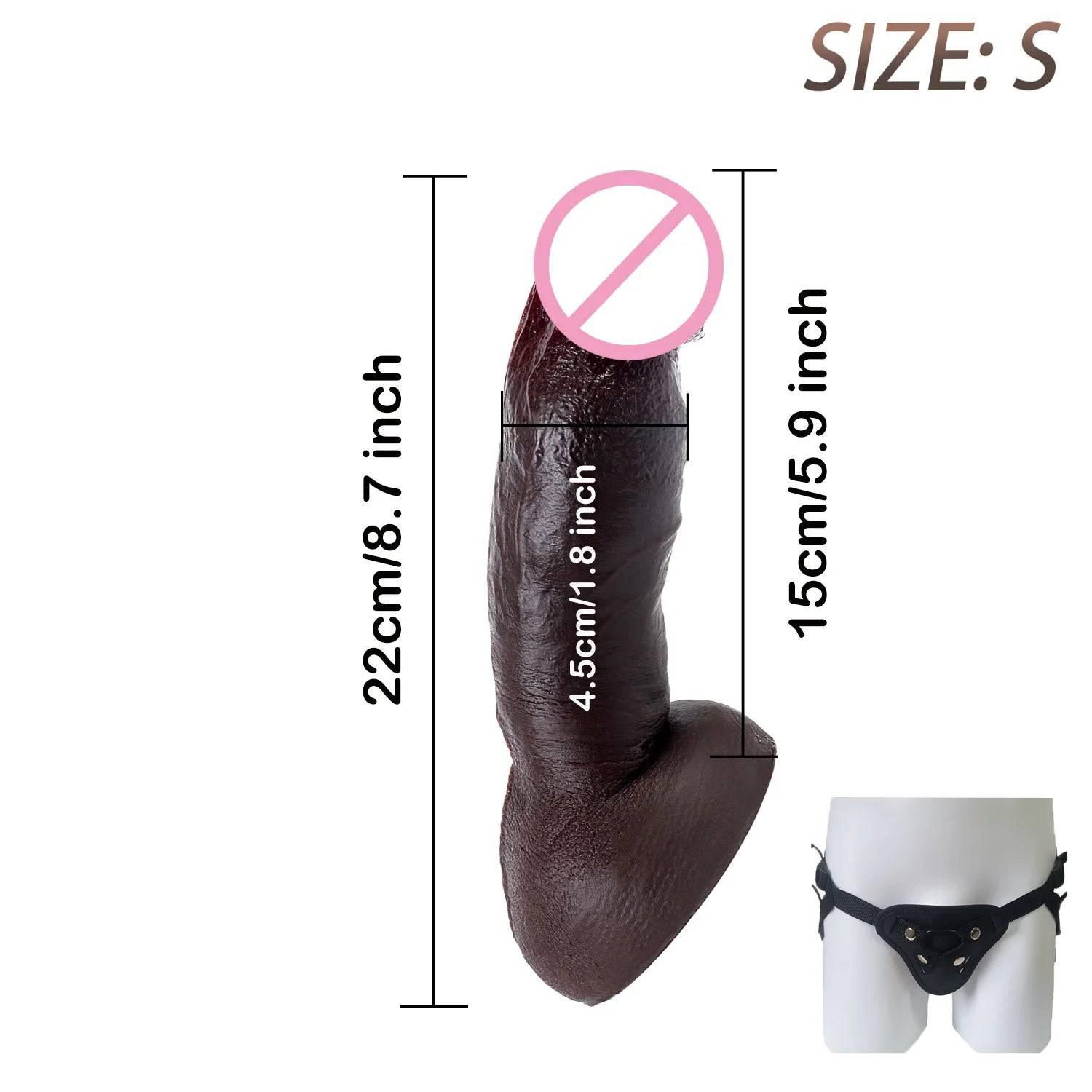 Realistic Silicone Dildo with Suction Cup - Soft & Flexible Adult Toy - Passion Pulse Adult