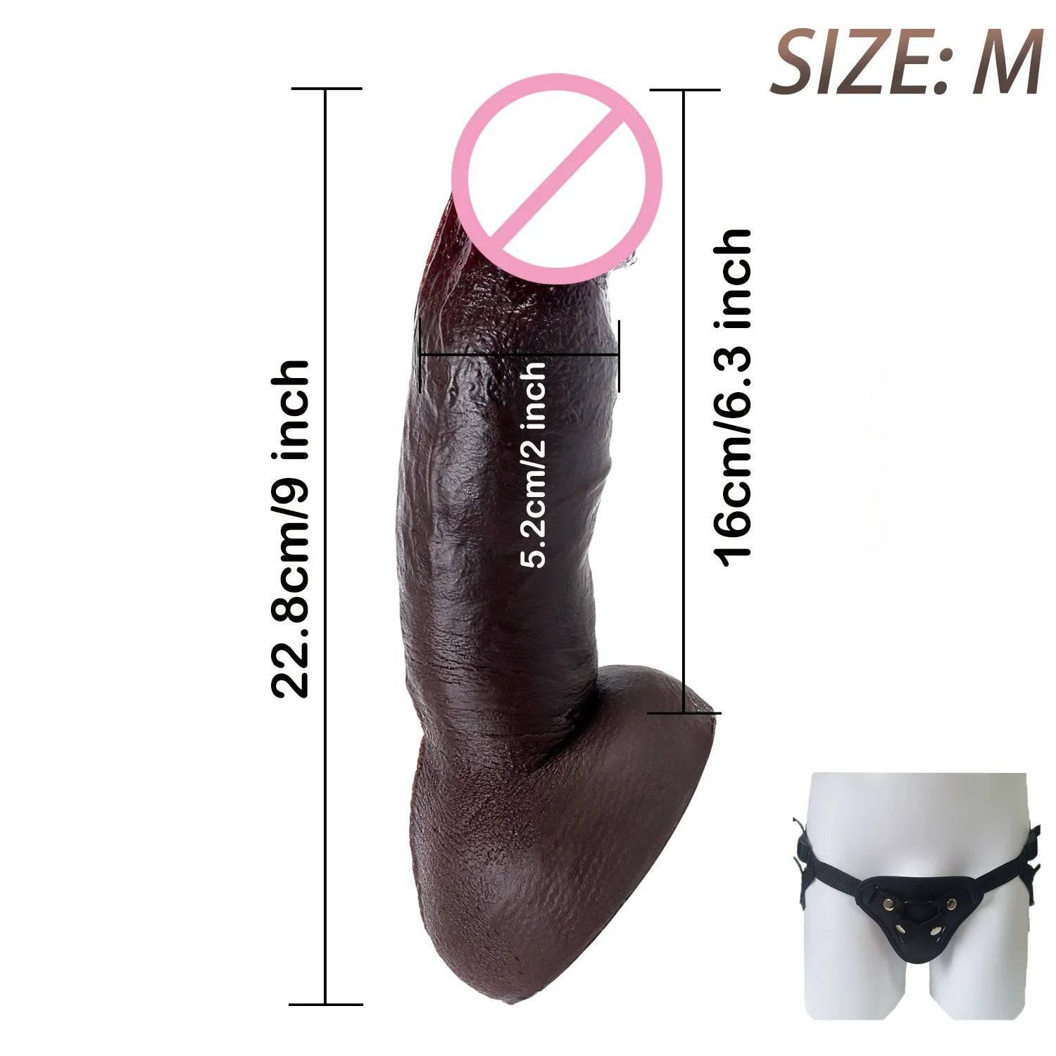 Realistic Silicone Dildo with Suction Cup - Soft & Flexible Adult Toy - Passion Pulse Adult