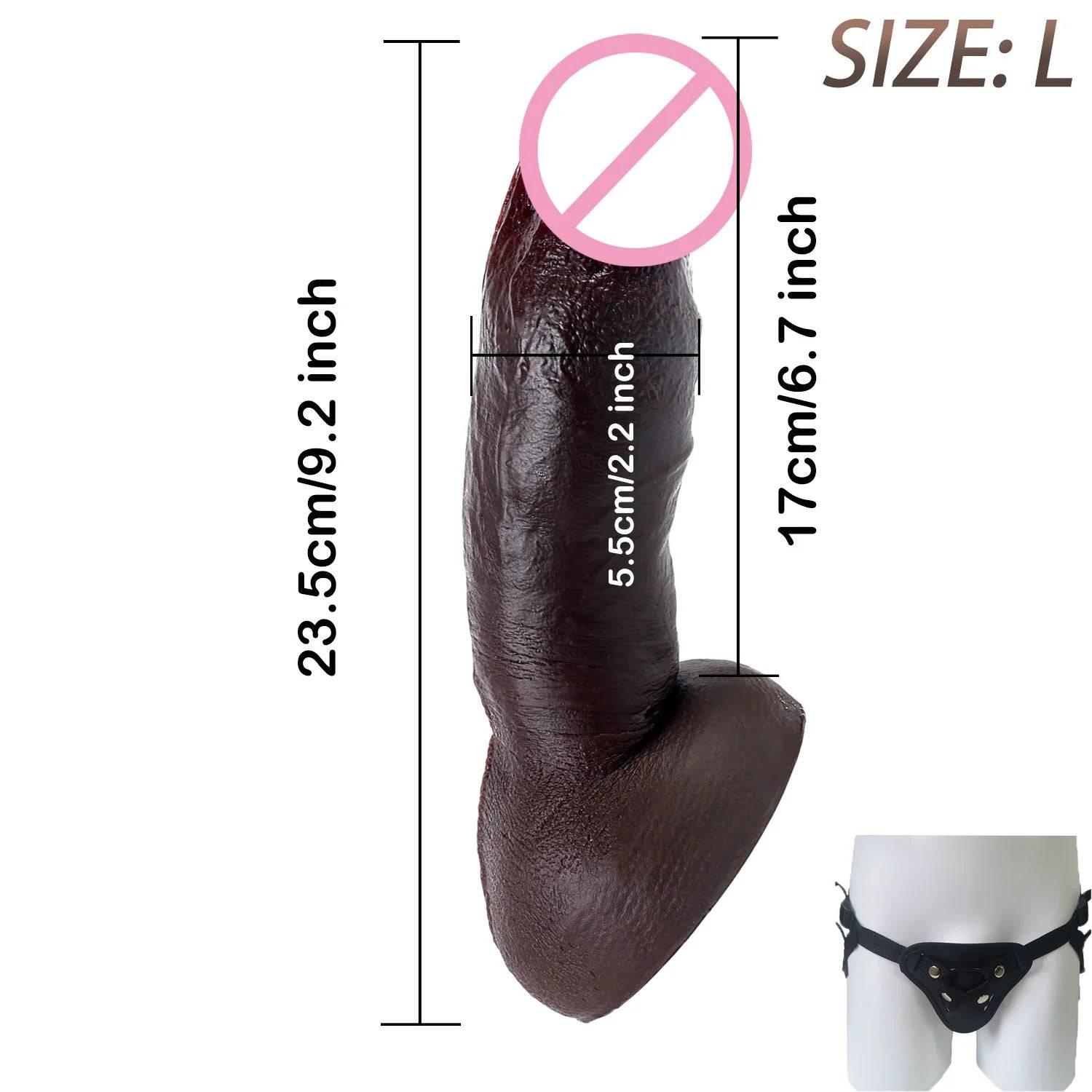 Realistic Silicone Dildo with Suction Cup - Soft & Flexible Adult Toy - Passion Pulse Adult