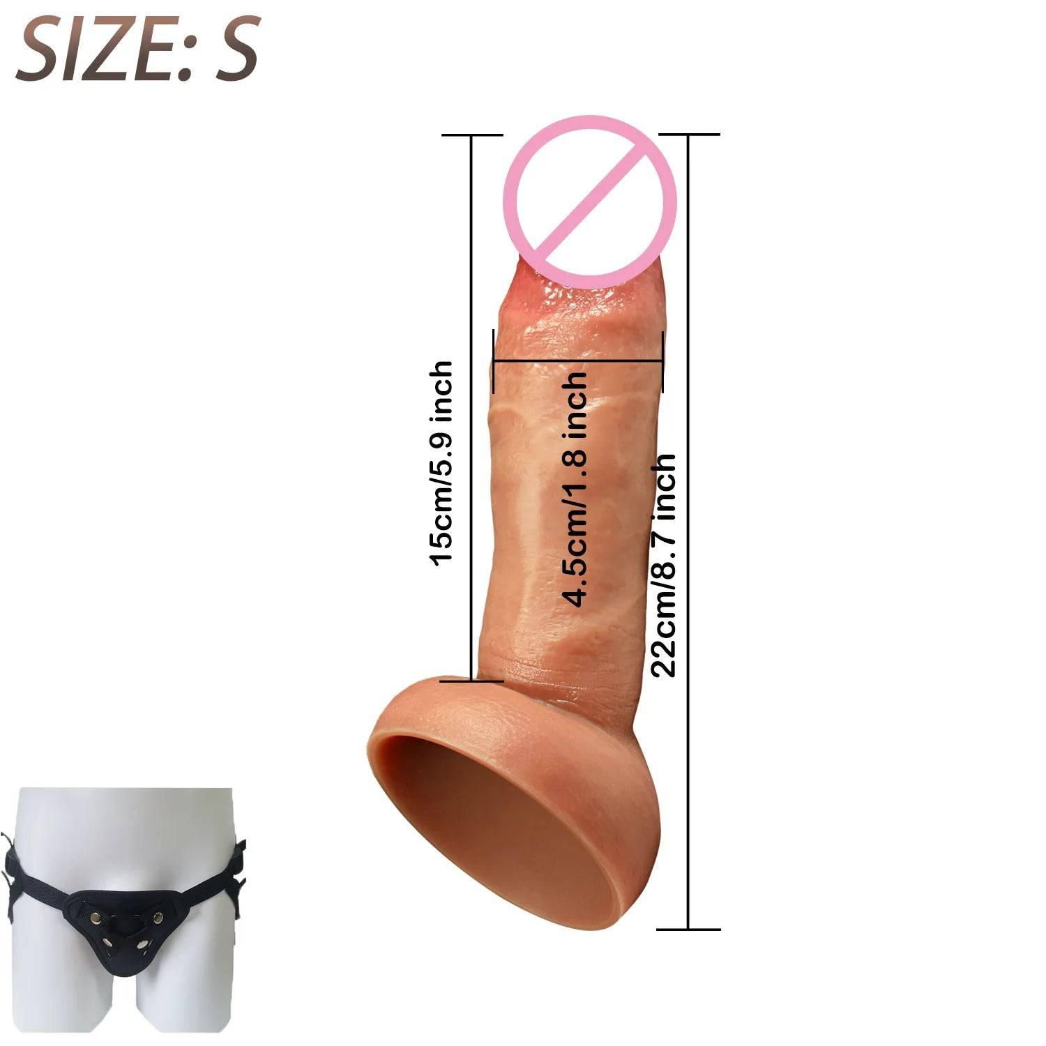 Realistic Silicone Dildo with Suction Cup - Soft & Flexible Adult Toy - Passion Pulse Adult