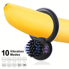 10 Frequency Vibrator Cockring Penis Cock Ring on for Man Delay Ejaculation Sex Toys for Men Couple Rings Penisring Toy for male - Passion Pulse Adult