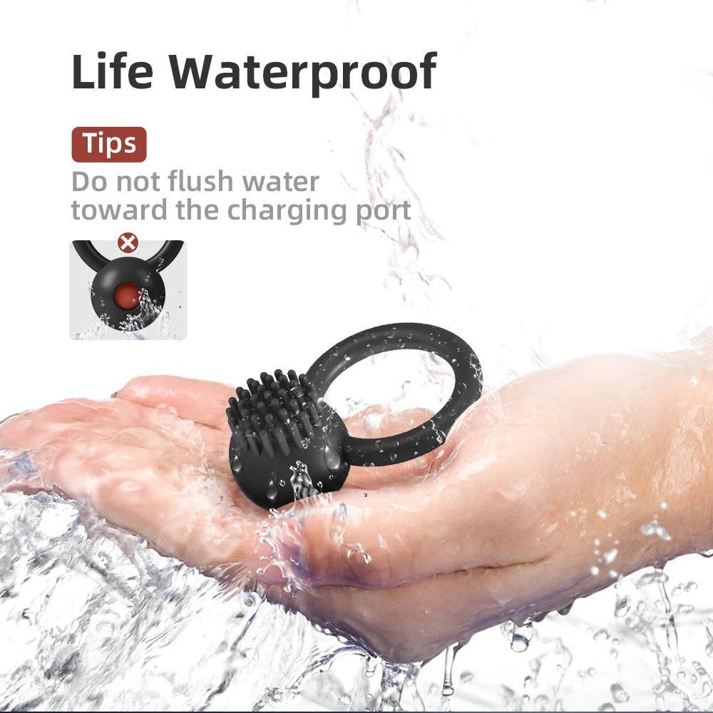 10 Frequency Vibrator Cockring Penis Cock Ring on for Man Delay Ejaculation Sex Toys for Men Couple Rings Penisring Toy for male - Passion Pulse Adult