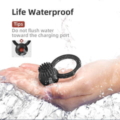 10 Frequency Vibrator Cockring Penis Cock Ring on for Man Delay Ejaculation Sex Toys for Men Couple Rings Penisring Toy for male - Passion Pulse Adult