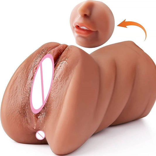 3-in-1 Silicone Adult Sex Toy Doll: Artificial Vagina, Ass, and Mouth - Male Masturbation Pocket Pussy - Passion Pulse Adult