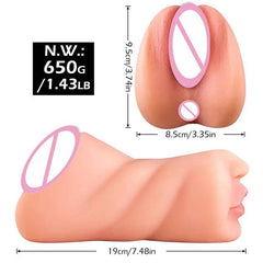 3-in-1 Silicone Adult Sex Toy Doll: Artificial Vagina, Ass, and Mouth - Male Masturbation Pocket Pussy - Passion Pulse Adult