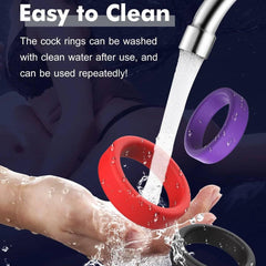 3pcs Silicone Delay Ejaculation Penis Rings | Reusable Semen Cock Rings for Men | Enlargement Sex Toys for Couples - Passion Pulse Adult