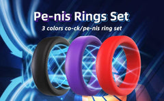 3pcs Silicone Delay Ejaculation Penis Rings | Reusable Semen Cock Rings for Men | Enlargement Sex Toys for Couples - Passion Pulse Adult