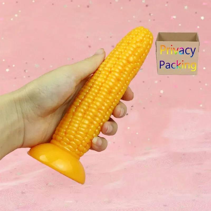 6.4" Corn Dildo – Soft Silicone Anal & Vaginal Plug with Knobs for Stimulating Pleasure - Passion Pulse Adult