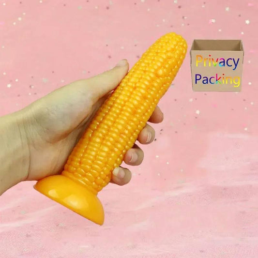 6.4" Corn Dildo – Soft Silicone Anal & Vaginal Plug with Knobs for Stimulating Pleasure - Passion Pulse Adult
