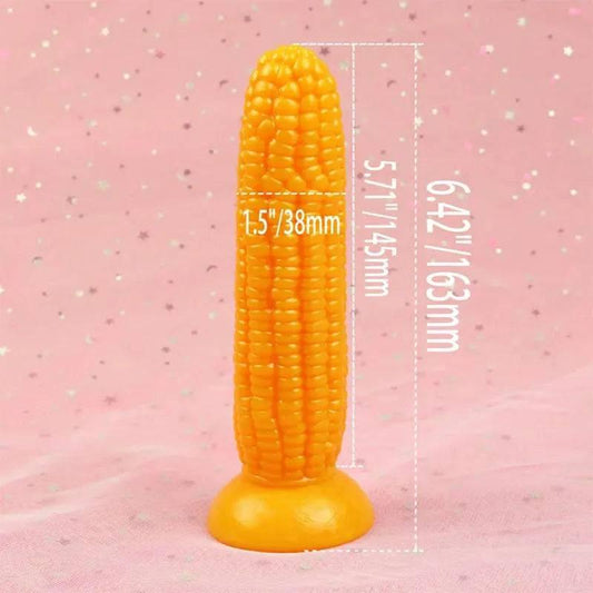 6.4" Corn Dildo – Soft Silicone Anal & Vaginal Plug with Knobs for Stimulating Pleasure - Passion Pulse Adult
