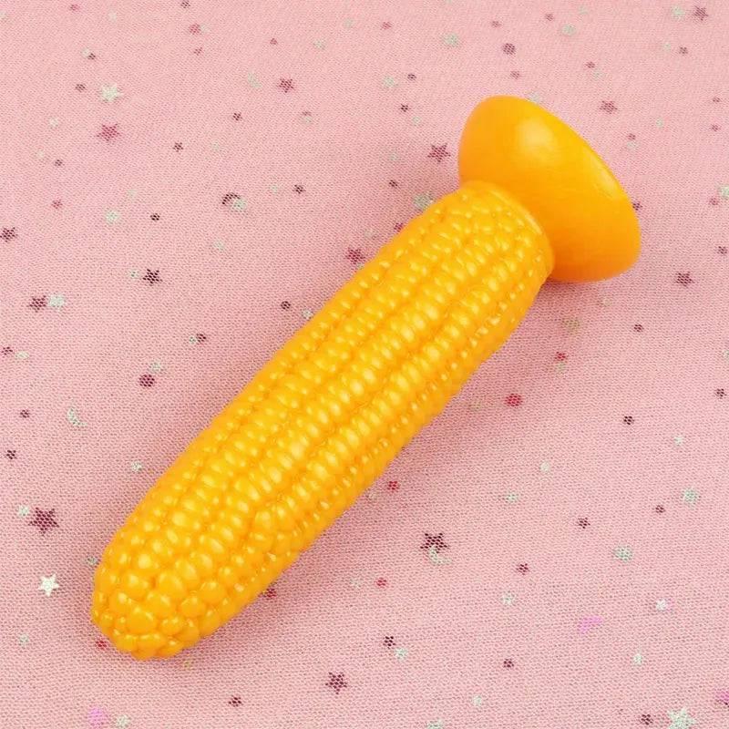6.4" Corn Dildo – Soft Silicone Anal & Vaginal Plug with Knobs for Stimulating Pleasure - Passion Pulse Adult