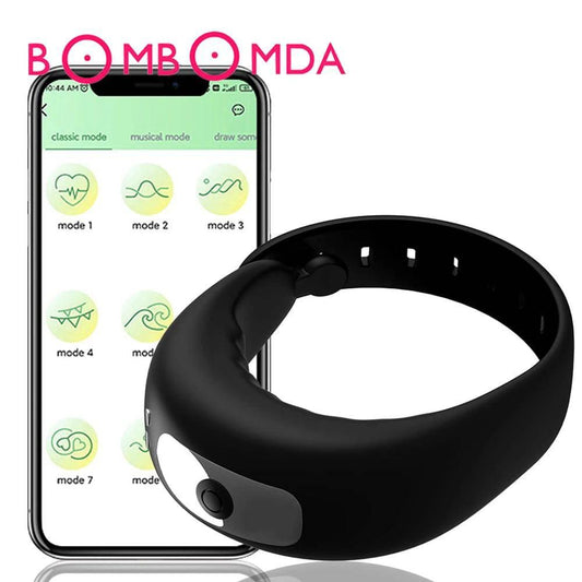 APP Remote Control Cock Ring Male Cock Ring Vibrator APP Remote Control Penis Ring Delay Ejaculation Erectile Enlargement Male Masturbator Sex Toy For Couple - Passion Pulse Adult