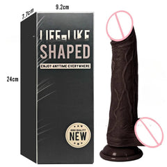 Black coffee colored simulated penis wireless telescopic rotating vibration adult and female sexual products - Passion Pulse Adult
