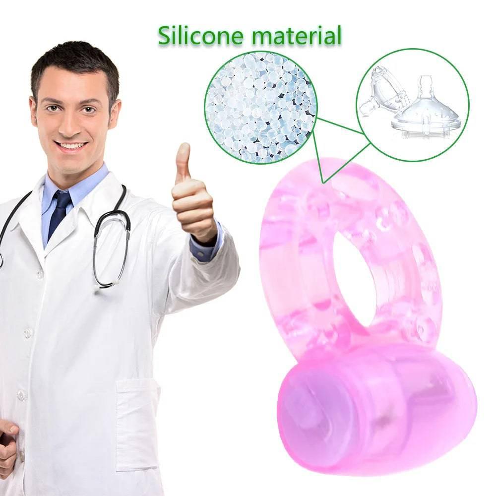 Butterfly Cock Ring Vibrator: Silicone Vibrating Ring for Male Penis, Penis Extender - Adult Sex Toy for Men and Couples - Passion Pulse Adult