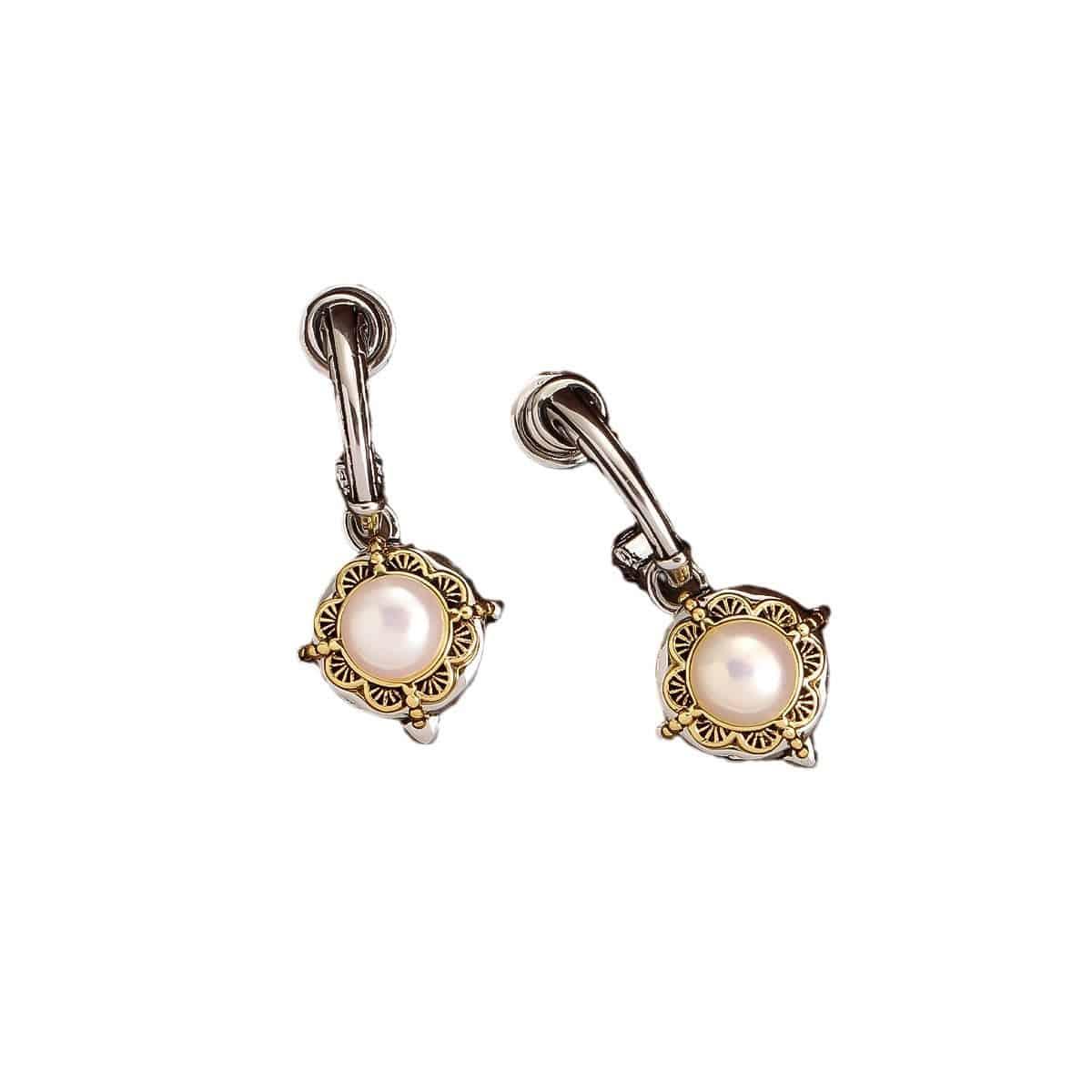 Color-Block Freshwater Pearl Stud Earrings - Passion Pulse Adult