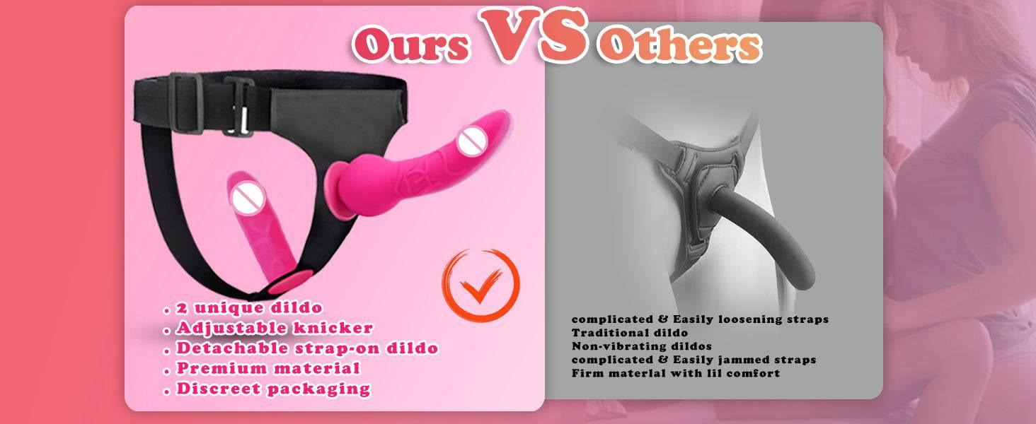 Double Strap On Dildo Female belt with Penis Sexual Harness women waist Adult toys Anal penetration Sex Toys For Lesbian Orgasm - Passion Pulse Adult