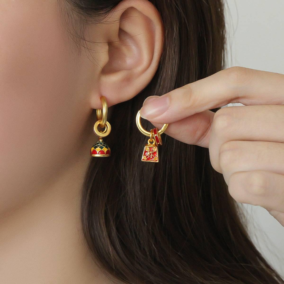 Enamel Koi Chinese Style Earrings - Passion Pulse Adult