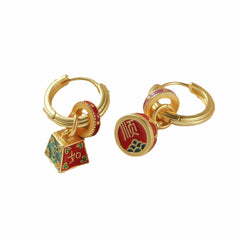 Enamel Koi Chinese Style Earrings - Passion Pulse Adult