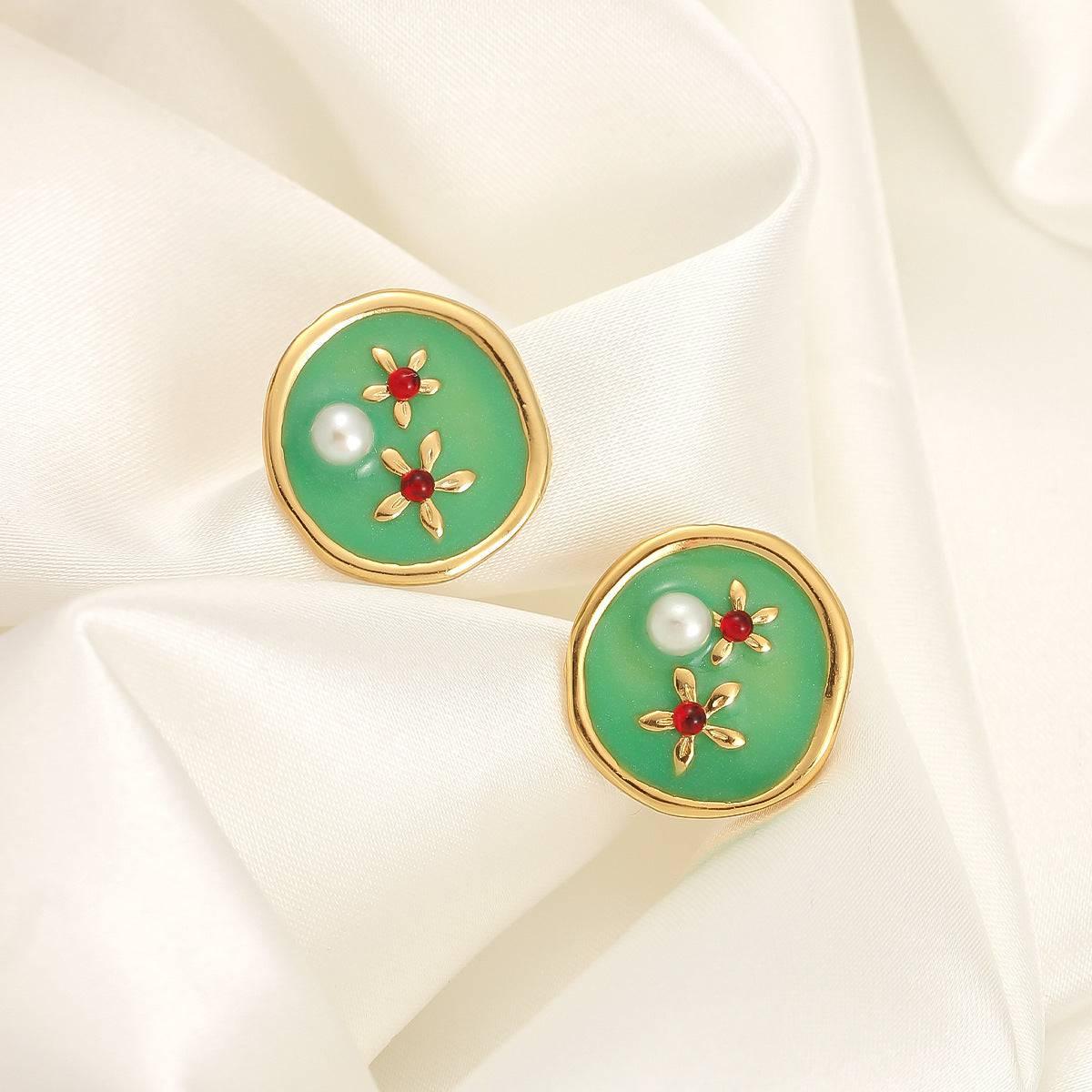 Enamel New Chinese Style Earrings - Passion Pulse Adult