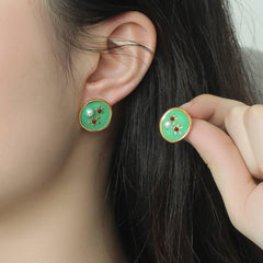 Enamel New Chinese Style Earrings - Passion Pulse Adult