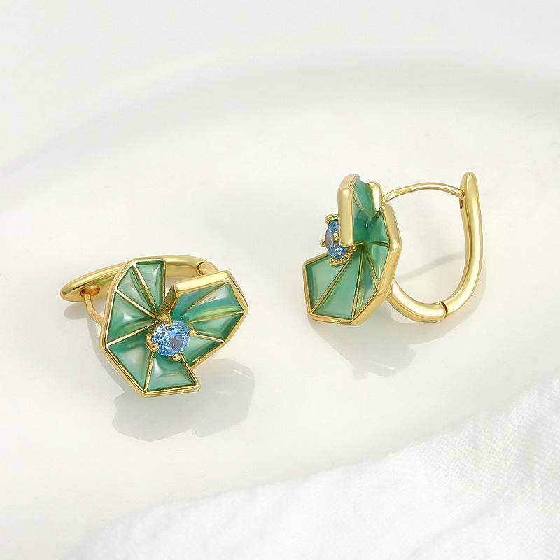 Fan-shaped Glazed Earrings - Passion Pulse Adult