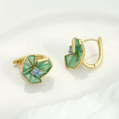 Fan-shaped Glazed Earrings - Passion Pulse Adult