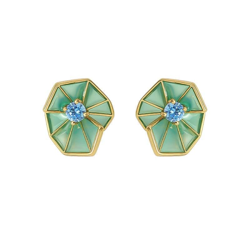 Fan-shaped Glazed Earrings - Passion Pulse Adult