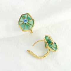 Fan-shaped Glazed Earrings - Passion Pulse Adult