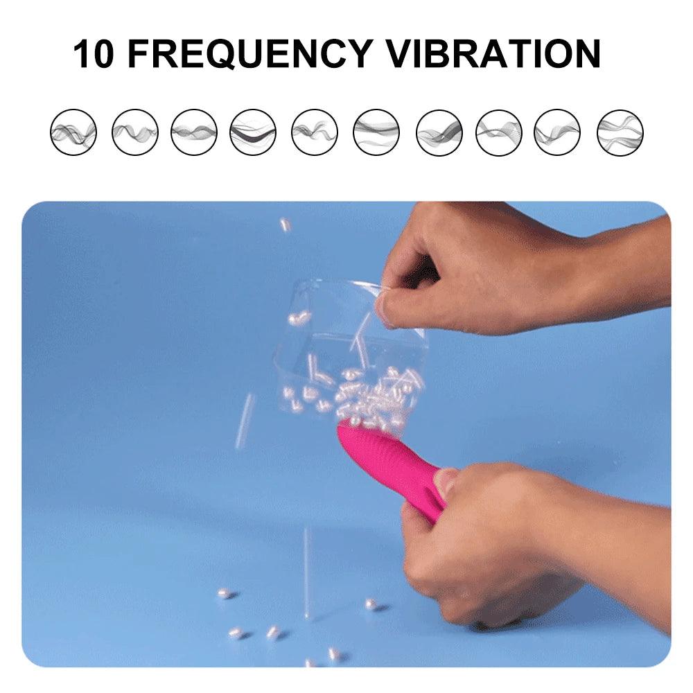Long Tongue Cock Sleeve Ring Vibrator – 10 Frequencies - Passion Pulse Adult